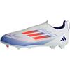 Adidas Unisex - Bambini F50 League Laceless Football Boots Firm Ground, Cloud White/Solar Red/Lucid Blue, 28 EU