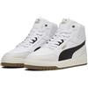 PUMA Unisex Shuffle Downtown MidSneaker, Puma White PUMA Black Vapor Gray, 37 EU