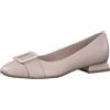 MARCO TOZZI Ballerine Donna in Pelle con Tacco a Blocco, Beige (Nude), 41 EU