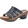 WHITE MOUNTAIN Valora, Sandali con Zeppa Donna, Tessuto Blu Navy, 38 EU
