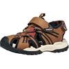 Geox J Borealis Boy B Sandal, LT Brown/Rust, 25 EU