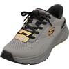 Skechers Uomo Edgeride Erlson Slip-In ALLENATRICE, Charcoal Knit/Yellow Pu, 47.5 EU
