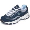 Skechers, D'Lites Biggest Fan Wide, Sneaker, Donna, Multicolore (Navy/White), 35 EU