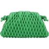 Fecialy Borsa a tracolla da donna con nuvole, pochette increspata in pelle, borsa hobo da sera, Verde