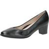 CAPRICE Décolleté da Donna in Pelle con Tacco a Blocco, Nero (Black Nappa), 40,5 EU