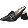 Caprice Décolleté Slingback da Donna in Pelle a Punta, Nero (Black Nappa), 36 EU
