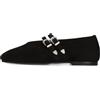 Melvin & Hamilton Emily 5 Suede Black, Ballerine Donna, Nero, 38 EU