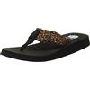 Yellow Box - Flipflop da donna Soleil, Nero (leopardo), 36.5 EU