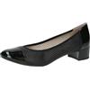CAPRICE Donna Décolleté con Motivo Traforato Tacco Basso, Nero (Black Comb), 38,5 EU