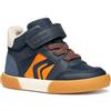 Geox B Gisli Boy, Scarpe da Ginnastica Bimbo 0-24, Navy Dk Orange, 20 EU