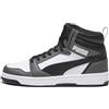 PUMA Rebound V6, Scarpe da ginnastica Unisex - Adulto, White Black Shadow Gray, 36 EU