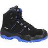 ELTEN Quentin Nero-Blu Mid ESD S3S, Scarpe Antinfortunistiche per Donna e Uomo, Leggere, Puntale in Acciaio, Materiale Tomaia: Pelle + Tessuto, Fodera Interna: Tessuto (Traspirante), Taglia 41