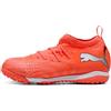 PUMA Scarpa da Calcio Future 9 Match TT + Mid JR, Rosso Brillante, Bianco Nero Argento, Taglia 4.5, Glowing Red PUMA White PUMA Black PUMA Silver, 4.5 UK