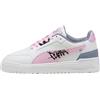 PUMA Shuffle Downtown Lo Mid 90S JR Sneaker, Bianco-Rosa Brillante Nero, Taglia 38, Puma Bianco Rosa Shimmer PUMA Nero, 38.5 EU
