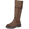 CAPRICE Stivali da donna in pelle con cerniera, Beige (Taupe Nubuc), 39 EU
