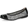 CAPRICE Ballerine da Donna in Pelle comode, Multicolore (Black Zebra), 38 EU