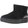 Tommy Hilfiger Stivaletti da Neve da Donna in camoscio Metallizzato Fw0fw07850, Black, 36 EU