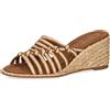 CAPRICE Sandali da donna con zeppa Vegan, Marrone (Bast), 40 EU