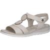 CAPRICE Donna sandalo con zeppa in pelle, Bianco (PEARL NAPPA), 39 EU