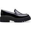 Clarks Page Loafer, Scarpe da Ginnastica Donna, Black Pat, 38 EU
