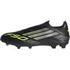 Adidas Unisex - Adulto F50 League Laceless Firm Ground Football Boots, Core Black/Iron Metallic/Lucid Lemon, 46 EU