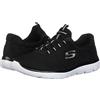 Skechers Donna Summits 12980 Scarpe da ginnastica, Black Mesh/ White Trim, 38.5 EU