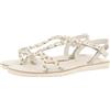 GIOSEPPO Sandali Pelle, Strass E Rafia Wenham, bianco, 32 EU