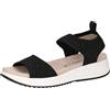 CAPRICE Sandali bassi da donna a infilare con dettagli glitter, Nero (Black Knit), 40 EU