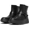 Fitflop F-mode Stivaletti Chelsea Flatform In Pelle Con Nodo Piegato StivaliDonna