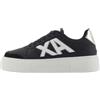 Armani Exchange Donna Kurt, Color Contrast, Chunky Sole Sneaker, Nero Pallido, 41 EU
