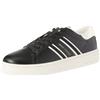 Armani Exchange London, Side Stripes, Color Contrast, Sneakers Uomo, Black off White, 42 EU