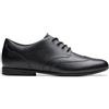 Clarks Finja Wing Y. Childrens Black Leather, 6