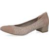CAPRICE Pumps da Donna in Rafia con Tacco a Blocco, Marrone (Mud Comb), 39 EU