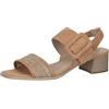 CAPRICE Sandali da donna con tacco con fibbia con cinturini, Marrone (Bark Comb), 40 EU