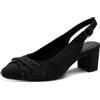 Jana Damen Sling-Pump Vegan 8-29660-46, Scarpe décolleté Donna, Nero, 39 EU