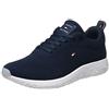 Tommy Hilfiger Uomo Sneakers Running Corporate Knit Rib Runner Scarpe Sportive, Blu (Desert Sky), 40
