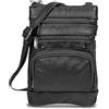 Krediz Borse a tracolla in pelle da donna, borsa a tracolla multi tasca con cinturino regolabile, borsa in pelle morbida e resistente