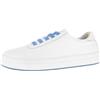 Andrea Conti Damen Low Top Sneaker, Scarpe da Ginnastica Donna, Jeans Bianchi, 39 EU