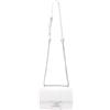 Armani Exchange Women's Jodie, Metal Silver Logo, Chain Strap Messenger Bag, Off White