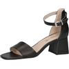 CAPRICE Sandali con tacco da donna in pelle con cinturino, Nero (Black Comb), 40 EU