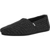 TOMS Alpargata Cloudbound, Mocassino Donna, Black Rib Knit/Faux Fur, 39 EU