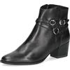 CAPRICE Stivaletti da donna in pelle con fibbia, Nero (Black Nappa), 36 EU