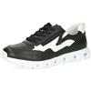 CAPRICE Sneaker da Donna in Pelle, Nero (Black/White), 39 EU