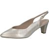 Caprice Décolleté Slingback da Donna in Pelle a Punta, Oro (Champagne), 37 EU