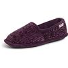 Dearfoams Women's Chenille A-line Slipper, Melanzana, Large