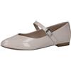 CAPRICE Donna Ballerine in Pelle con Chiusura a Strappo, Crema (Snow Naplak), 36 EU