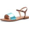 Geox D Sozy S J, Sandalo Scorrevole Donna, Azure/Camel, 36 EU