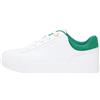 Tommy Hilfiger Donna Sneakers con Suola Preformata Casual in Pelle, Bianco (White/Green), 37