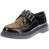 Kickers Kick Orchid, Scarpe con Lacci Donna, Nero Cammello Leo, 41 EU