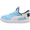 PUMA Sneakers Courtflex v3 SLIPTECH™ per Bimbi ai Primi Passi 21, Vibrant Blue White Apple Spritz Green
